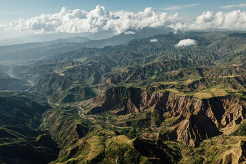 Fototapeta premium aerial photography breathtaking beauty of nature and urban landscapes from above