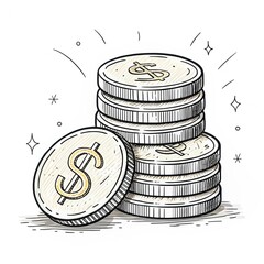 vector illustration of a dollar symbol