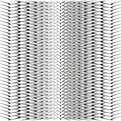 Abstract wavy pattern. Graded line texture. Monochrome Vector background. Optical illusion graphic.