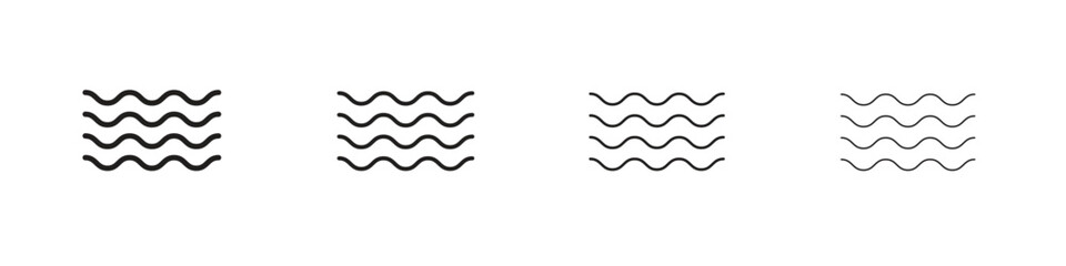 Water icon simple black vectors pack. Design infographic element