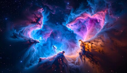 Colorful nebula in deep space (3)
