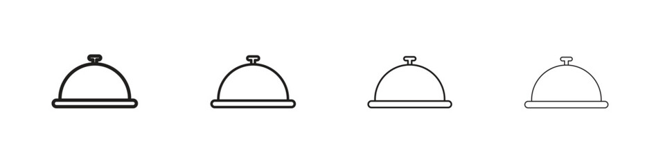 Restaurant Tray icon simple black vectors pack. Design infographic element
