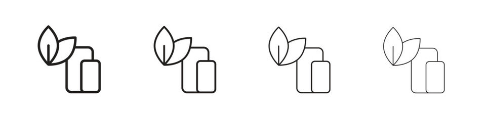 Mint gum icon simple black vectors pack. Design infographic element