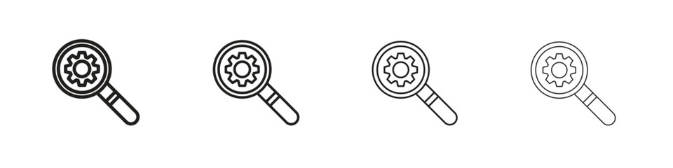 Obraz premium Investigate icon simple black vectors pack. Design infographic element