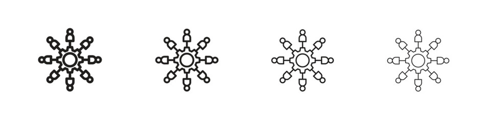 Coordinate icon simple black vectors pack. Design infographic element