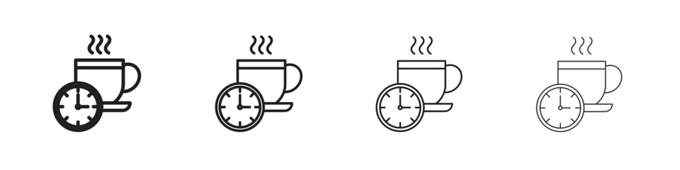 Break icon simple black vectors pack. Design infographic element