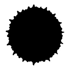vector illustration of a black circle label