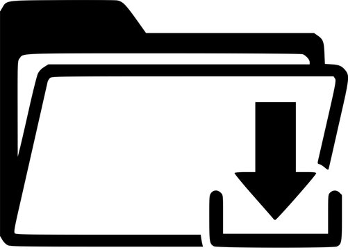 folder download vector flat icon
