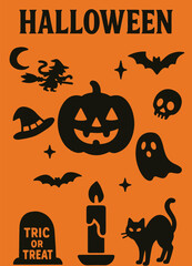 halloween element resource for assembly the poster ad or something else
