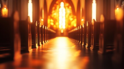 Radiant Sanctuary Exploring Faith and Architectural Splendor in a Church Interior
