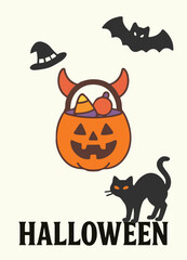 halloween element resource for assembly the poster ad or something else