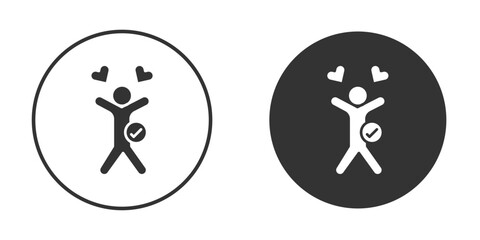 Wellness icon in modern minimalistic flat versions