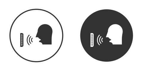 Voice control icon in modern minimalistic flat versions