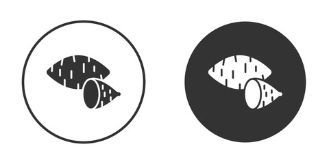 Obraz premium Sweet potato icon in modern minimalistic flat versions