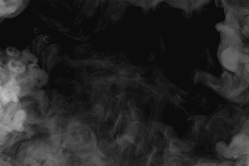 Ethereal Smoke on Black Background