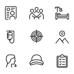 Unique and good quality Cancer line icon set