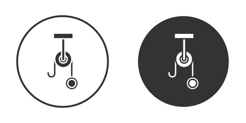 Pulley icon in modern minimalistic flat versions