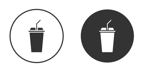 Milkshake icon in modern minimalistic flat versions