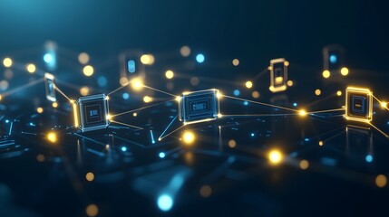 Digital network of interconnected data units.