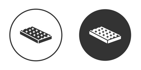 Mattress icon in modern minimalistic flat versions