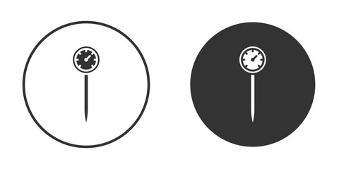 Kitchen thermometer icon in modern minimalistic flat versions