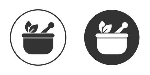 Herbal medicine icon in modern minimalistic flat versions