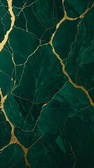 Emerald Green Marble with Golden Veins Abstract Luxury Texture Background for Graphic Design