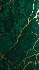 Emerald Marble with Golden Veins Texture, Abstract Background for Luxury Designs