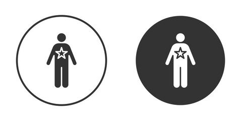 Good human icon in modern minimalistic flat versions
