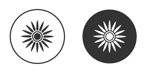 Gerbera icon in modern minimalistic flat versions