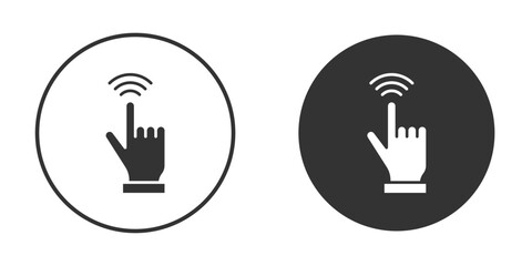 Obraz premium Finger control icon in modern minimalistic flat versions