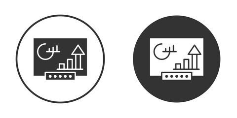 Equity derivatives icon in modern minimalistic flat versions