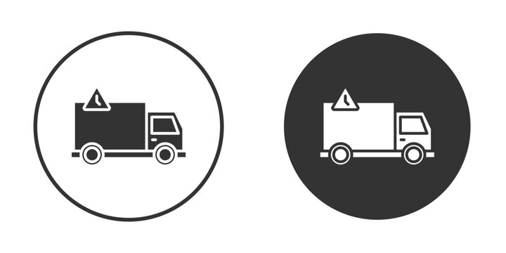 Delivery delay icon in modern minimalistic flat versions