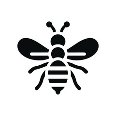 A bee with translucent wings holding a honey dipper