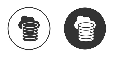 Cloud server icon in modern minimalistic flat versions