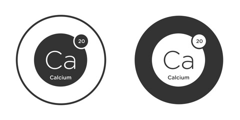 Calcium icon in modern minimalistic flat versions