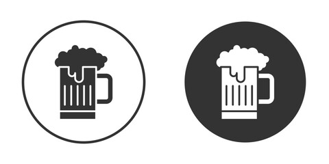 Beer icon in modern minimalistic flat versions