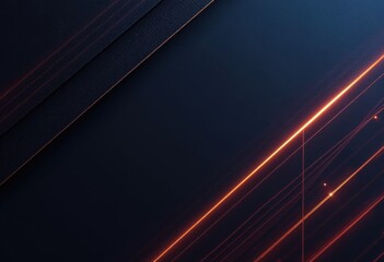 Dark background with glowing orange diagonal light streaks