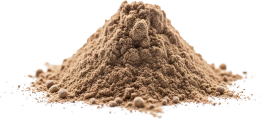 Fine Beige Powder Pile With Small Clumps Isolated Transparent Background Fine Powder Transparent Background