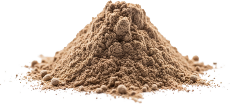 Fine Beige Powder Pile With Small Clumps Isolated Transparent Background Fine Powder Transparent Background