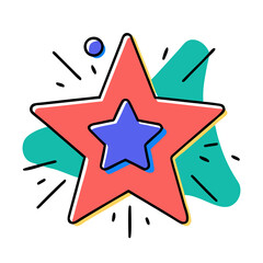 A Vibrant Starburst Icon with Retro Flair A Nostalgic Design Element Featuring Bold Colors and Geometric Shapes Perfect for Adding a Touch of Playfulness to Any Project