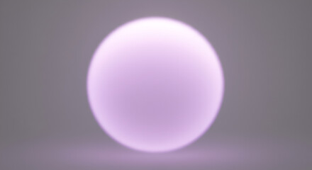 Abstract Light Pink Sphere, Glowing Orb Effect