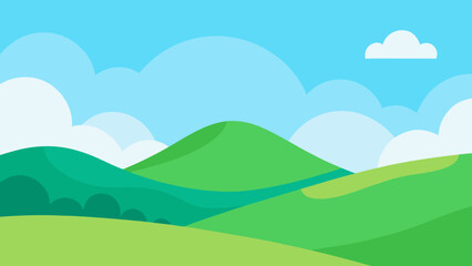 Charming Simplified Landscape Background Scene Peaceful Calm Serene Nature