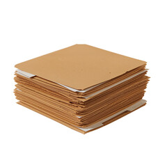 Stack of Brown Paper Folders – Neatly Arranged Stationery for Document Storage
