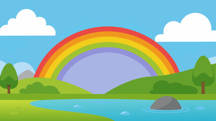 Crisp Vector Art Background of Pristine Nature for Clean Digital Use