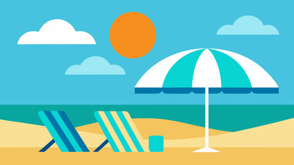 Fototapeta premium Vibrant Summer Beach Background Light Blue for Energetic Digital Media