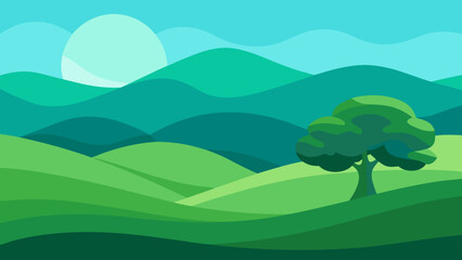 Obraz premium Background Scene an Expansive View of a Verdant Green Field