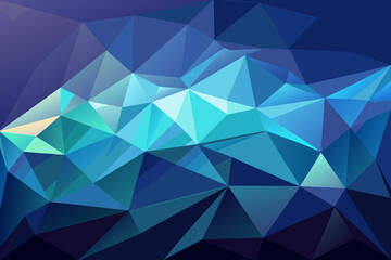 Obraz premium Abstract Geometric Pattern with Blue Triangles