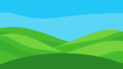 Obraz premium Basic Landscape Background That Serves as a Green Foundation