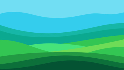 Vector Gradient Background Smooth Transitions of Green Hues
